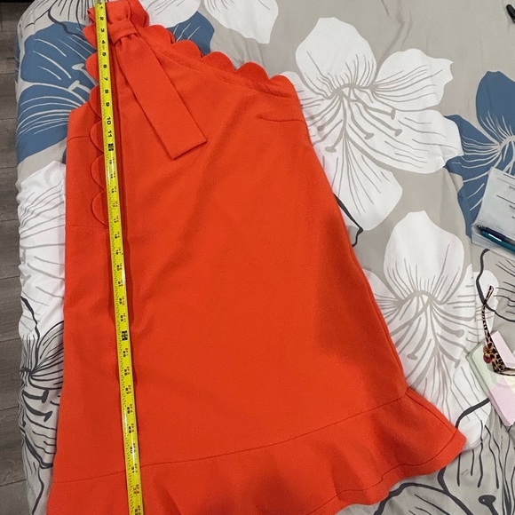 VICTORIA BECKHAM • Orange One Shoulder Dress • sz Small • - Picture 8 of 11